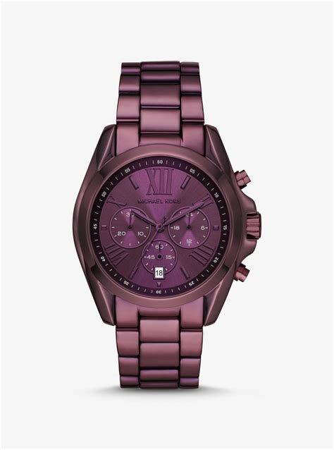 Michael Kors Bradshaw Chronograph Quartz Purple Dial Ladies 